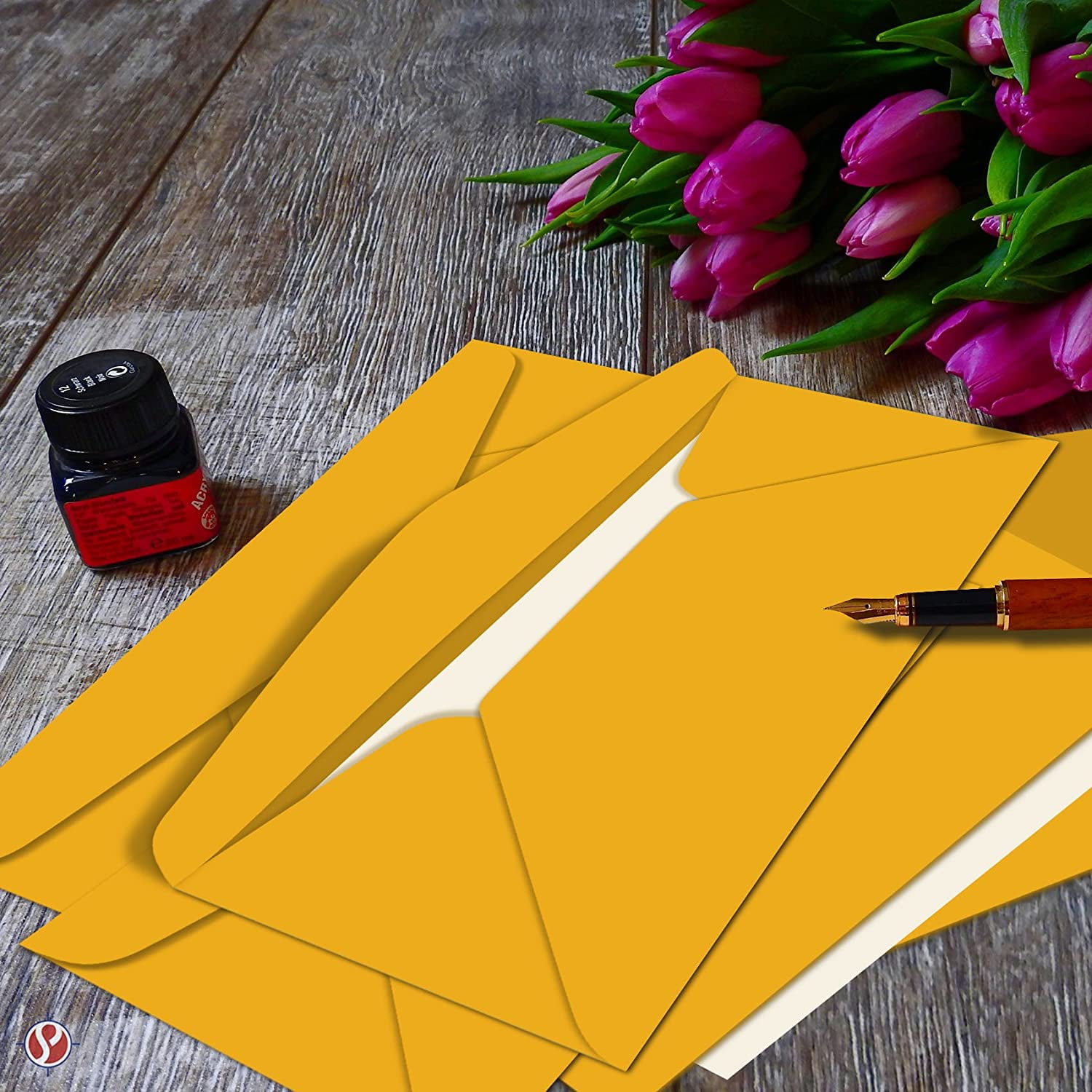 Gold #10 Business Color Mailing Envelopes | 4 1/8 X 9 ½ inches | 24lb Bond Bright Color Paper (90 GSM) | 50 Envelopes Per Pack