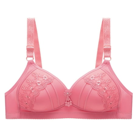 

Eashery Lace Bras For Women Women s Plus Size Add 75 and a Half Cup Push Up Underwire Convertible Lace Bras Watermelon Red 100C