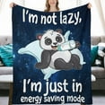 thumbnail image 3 of Cute Panda Blanket Funny Panda Decor Animal Throw Blanket Panda Gifts for Girls Boys Super Warm Soft Plush Lightweight Fleece Flannel Blanket Winter Couch Bedding Blanket for Kids Adults Women 60"x80", 3 of 6