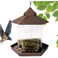 thumbnail image 5 of Comedero para pájaros silvestres, contenedores automáticos de comida para pájaros grandes, dispensadores de comida para pájaros colgantes exteriores, comederos retráctiles para pájaros, 5 of 5