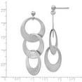 thumbnail image 3 of FB Jewels Leslie's Sterling Silver Scratch-finish Circles Post Dangle Earrings, 3 of 3