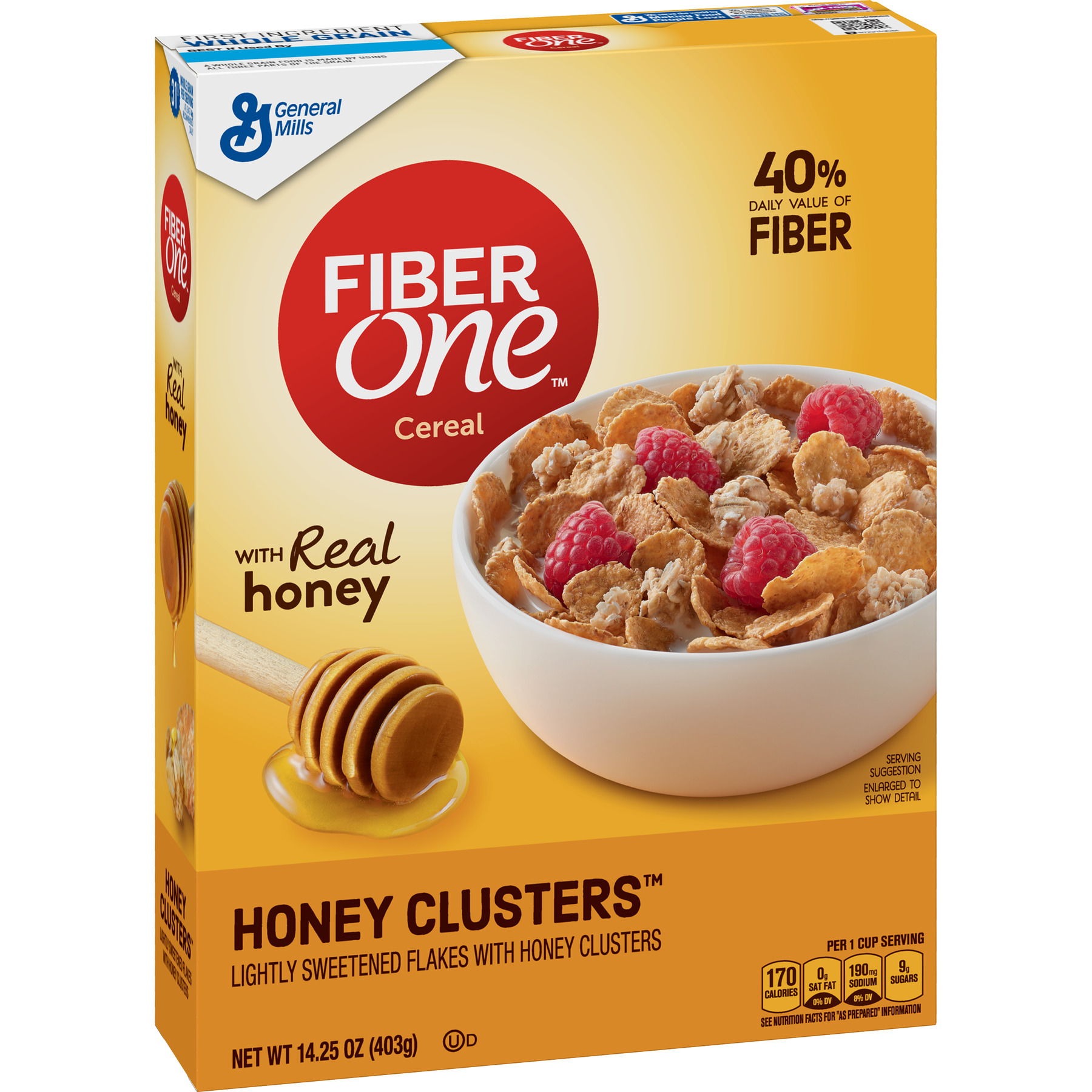 Fiber One Cereal, Honey Clusters, 14.25 oz - image 2 of 10