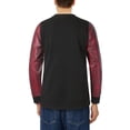 thumbnail image 2 of Hat and Beyond Men's Fashion Synthetic Snake Hide Sleeved Crew Neck Sweatshirt, 2 of 6