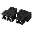thumbnail image 1 of Connecteur de Câble Réseau LAN Ethernet Adaptateur de Répartiteur Femelle 1 à 2 Voies, 1 of 6