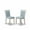 Blue-White, variant on MZC0T01 Dining Chair Set of 2 - Cream Linen Fabric Seat and High Chair Back - Wire Brushed Linen White Finish (SET OF 2)