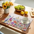 thumbnail image 5 of Placemats Set of 6, Wildflower Place Mats Herb Flower Botanical Linen Tablemats Washable Placemat Table Decoration for Kitchen Table Dinner Party Home Decor Indoor Outdoor 13x19 Inch, 5 of 9