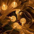 thumbnail image 7 of Bibana 100 LED 49 FT Globe Ball String Lights Crystal Bubble Ball Fairy String Lights Plug in with Remote 8 Modes Extendable for Indoor Outdoor Wedding Christmas Tree Garden Decor (Warm White), 7 of 7