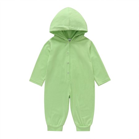 

QWERTYU Infant Baby Toddler Clothes Hooded Dinosaur Jumpsuit for Girl Boy Long Sleeve Romper 3M-24M