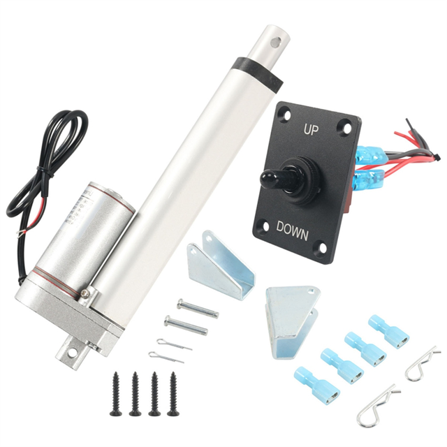 Electric Actuators with Mounting Brackets for Electric Window Electric Tables Electric Doors RV Adjustment,1 x electric telescopic push rod kit 1 x panel switch