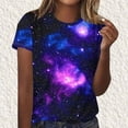 thumbnail image 3 of JTZGDY Fashion 3D Tie Dye Galaxy Space T-Shirts for Women Cute Summer Short Sleeve Basic Crewneck Petite Tops Trendy Novelty Graphic Tees Blouse Dark Blue S, 3 of 6
