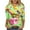 AA-Green, variant on Womens Mardi Gras Party Shirts Color Block Striped Print 3/4 Sleeve Casual Tunic Tops Crew Neck Parade Blouse Carnival Themed Outfits Purple XXL