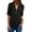 Black, variant on Patlollav Womens Summer Shirts Zip Casual Tunic V-Neck Rollable Blouse Tops T-Shirt Rollback and Clearance