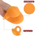 thumbnail image 4 of 4pack Silicone Pot Holders Heat Resistant Silicone Mini Oven Mitts Pinch Pot Holders Finger Protector Orange, 4 of 6