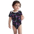 thumbnail image 2 of Yiaed Colorful Guitar Print Infant Climbing Short Sleeve Onesie One-Piece Baby Bodysuit Clothes 0-12 Months -9M, 2 of 6