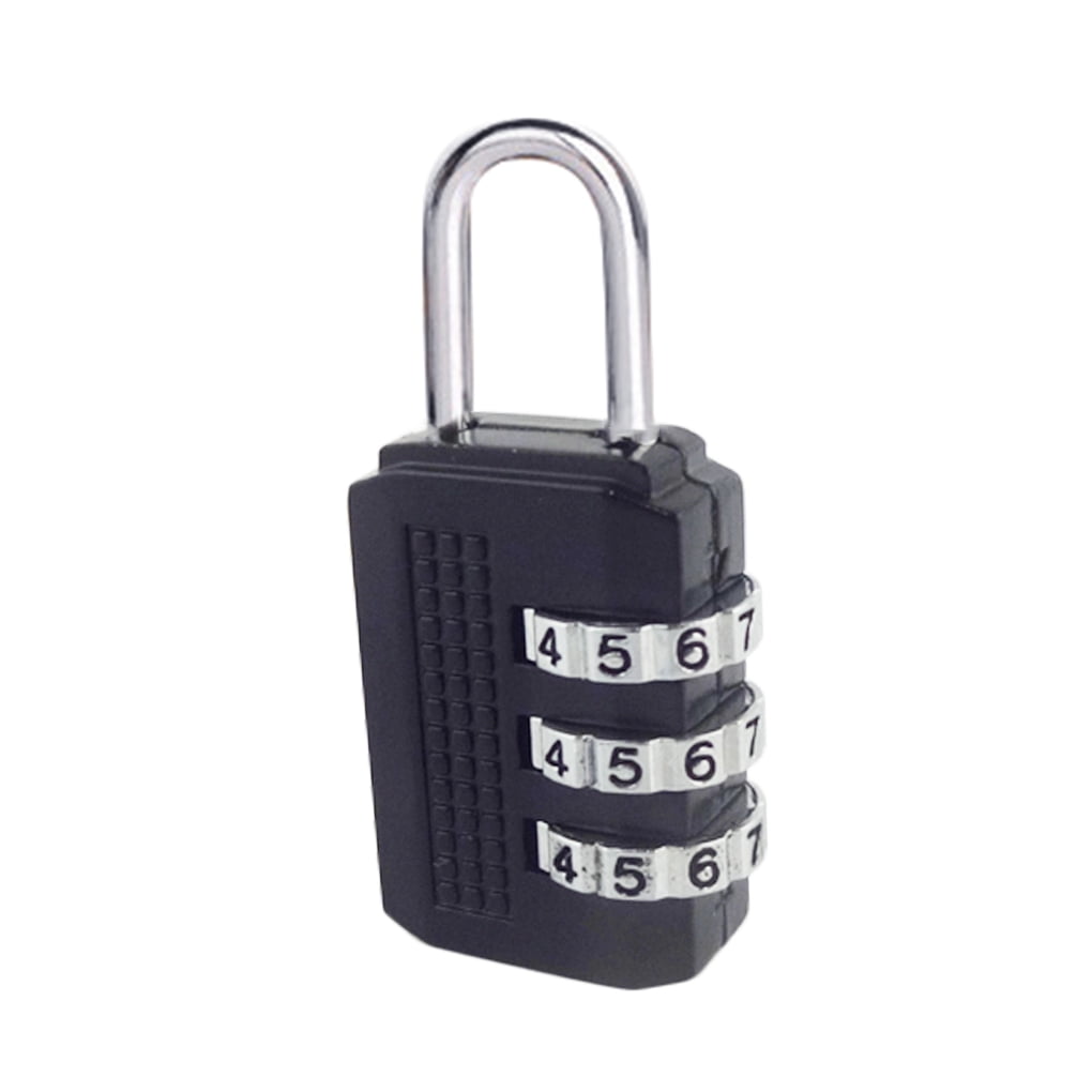 Combination Mini Brass Padlock  3 Digit Lock Password Security Safety 