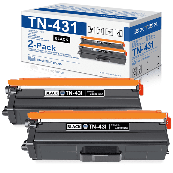 TN431 Toner Compatible for Brother TN431 Toner Cartridges for HL-L8360CDW Printer (2Pack)