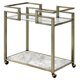 thumbnail image 4 of Carrito de servicio Acme Neilo con marco de metal con estante superior de vidrio transparente, 4 of 7