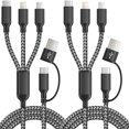 thumbnail image 1 of Cable de carga múltiple MPATIBY 5 en 1 USB C/A, 5 pies, trenzado de nailon, 1 of 7