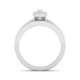 thumbnail image 3 of SuperJeweler 1/4 Carat Pave Marquise Shape Halo Diamond Bridal Set in Sterling SilverFor Women, 3 of 6