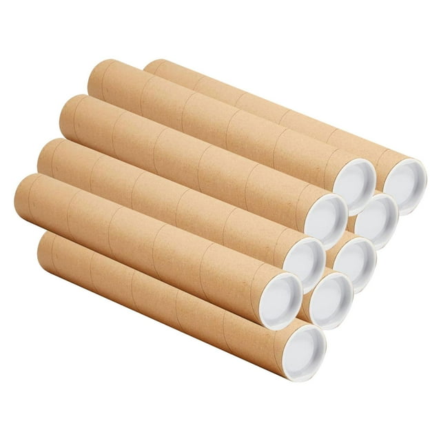 Tubos de para Carteles, Tubos con Tapas, Tubos de Papel Kraft, Sobres de Cartón para Carteles, Manualidades, Embalaje de de Enví 40cm