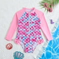 thumbnail image 5 of Girls Swimsuit Swimwear Long Sleeve Ne Piece With Hat Girls Bathing Suit, 5 of 6