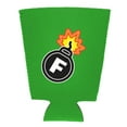 thumbnail image 2 of F Bomb Pint Glass Coolie (Neon Green), 2 of 3