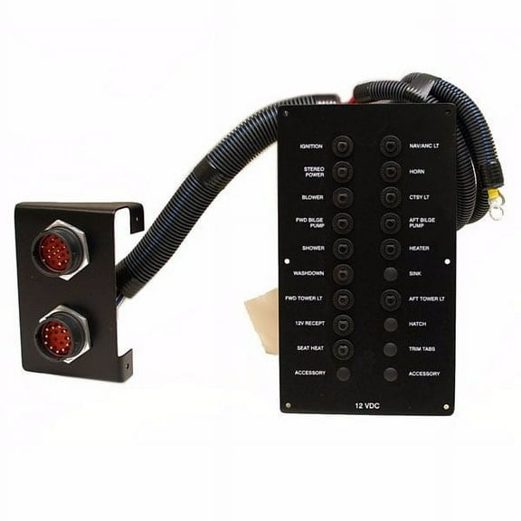 MasterCraft Boat Breaker Panel MCB-1879 | 6 1/8 x 10 3/4 Inch Black