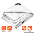 thumbnail image 7 of Tarpco Safety 14 Mil Extra Heavy Duty Tarp Camping Tarpaulin Waterproof Cover, White 24' x 50'Ft, 7 of 7