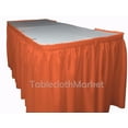 thumbnail image 2 of POLYESTER PLEATED TABLE SET SKIRT skirting 21' Ft + clip + Topper Media Day", (Color: Orange), 2 of 4