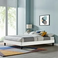 thumbnail image 2 of Platform Bed Frame, Full Size, Velvet, White, Modern Contemporary Urban Design, Bedroom Master Guest Suite, 2 of 5