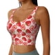 thumbnail image 2 of Fotbe Cute Strawberry Sujetador Deportivo Largo sin Aros para Mujer con Almohadillas y Soporte Medio, Transpirable y Absorbente, Camiseta Tipo Chaleco o Tank Top-Large, 2 of 8
