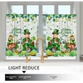 thumbnail image 2 of Curtain Set, 3 Piece St Patricks Day Kitchen Decor, Green Gnome Farmhouse Design, 36'''' Short Window Curtains with Valances, 2 of 5