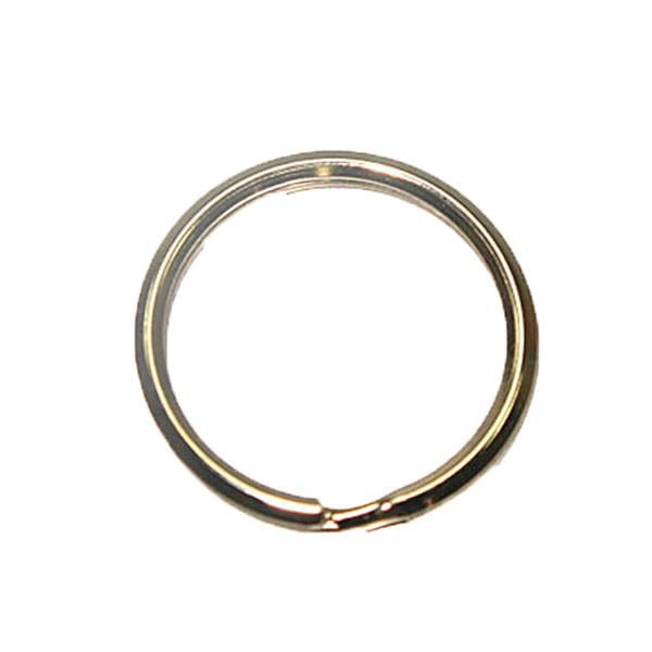 1" Split Key Ring Beveled Nickel Plated 100 Pack