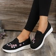 thumbnail image 6 of JINMGG Flat Shoes for Women Plus Clearance Women's Ladies Embroidered Shoes Casual Daily Slip On Sneakers Mesh Shoes Black 40, 6 of 7