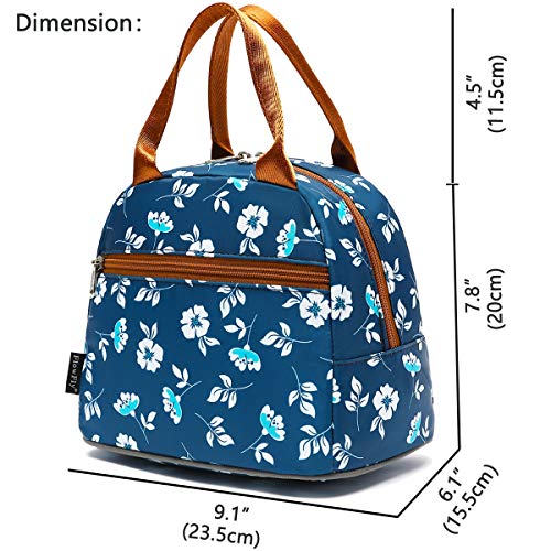 FlowFly Lunch Bag Tote Bag Lunch Organizer Lunch Holder Insulated Lunch Cooler Bag for Women/Men,Floral - image 3 of 3