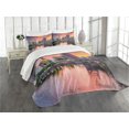thumbnail image 3 of Ambesonne United States Quilted Bedspread Set 3 Pcs, Hartford Evening, King Size, Multicolor, 3 of 5