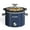 Blue, variant on 2QT Small Slow Cooker with Removable Ceramic Pot, 3 Heating Settings, Dishwasher-Safe Glass Lid, Black