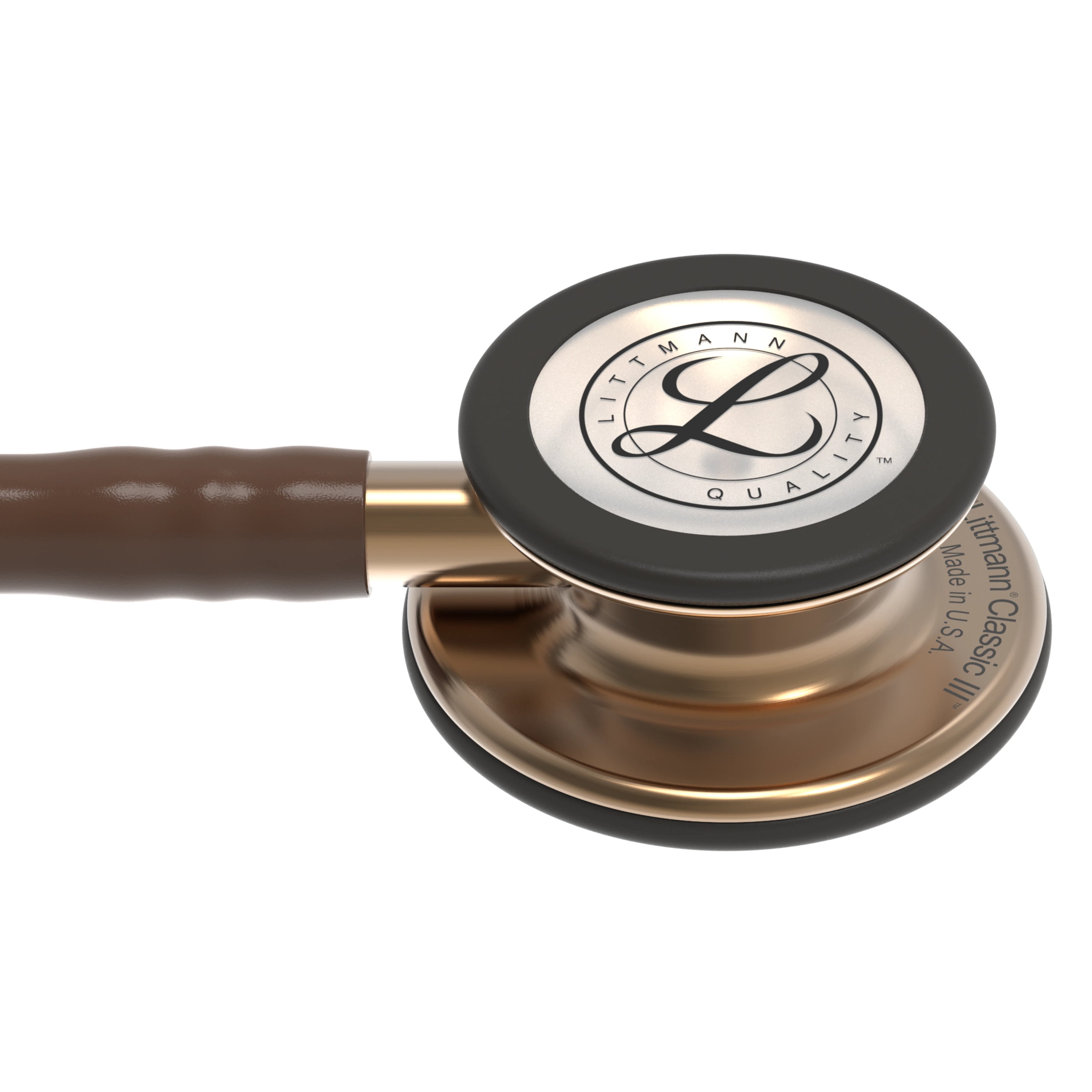 3M Littmann Classic III Monitoring Stethoscope, 5809, Stainless Steel Copper-Finish Chestpiece, 27" Chocolate Tube
