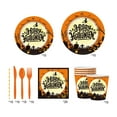 thumbnail image 2 of HomeKingdee Halloween Paper Plates and Napkins Happy Halloween Party Decorations Tableware Scary Moon Night Birthday Holiday Party Decor Serve, 2 of 6