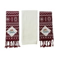 thumbnail image 6 of Serafina Home Give Thanks Kitchen Hand Towels Set: Home Decor Colorful Fall Colors with a Southwestern Motif with Tassels (Red Color), 6 of 6