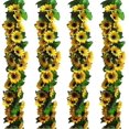 thumbnail image 1 of 7,2 pies / pieza Corona artificial de girasol 32 piezas Corona de seda de cabeza de girasol hiedra Corona de girasol decoración de girasol para cocina familiar arco de boda ducha de bebé, 1 of 5