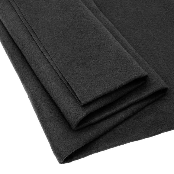 Black Large Felt Fabric 108" X 36 ", 1.4 mm Thick Soft Felt Fabric Sheet for Crafts, Black Series Colors Soft Nonwoven Fabric, Fit for Decoration, Sewing, DIY Crafts
