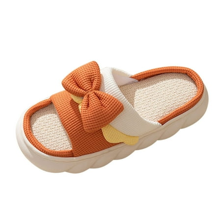 

QYZEU Womens Boots Flat House Slippers Women With Foot Support New Linen Slippers Femalehousehold Cartoon Four Aeasons Light Weight Home Slippers Flip Flops Flax Slippers Indoor Bedroom