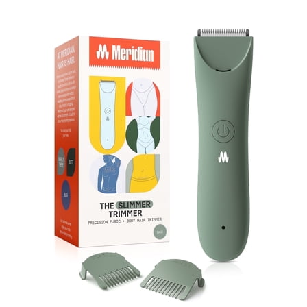 Meridian Slimmer Trimmer Precision Bikini Electric Shaver & Groomer for Women & Men, Sage