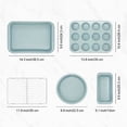 thumbnail image 4 of CHEF LANG 5 Pieces Baking Pans Set,Stackable Bakeware Set,Nonstick Baking Sheet Set for Oven,Complete Carbon Steel Bakeware Set,Dishwasher Safe,Blue, 4 of 5