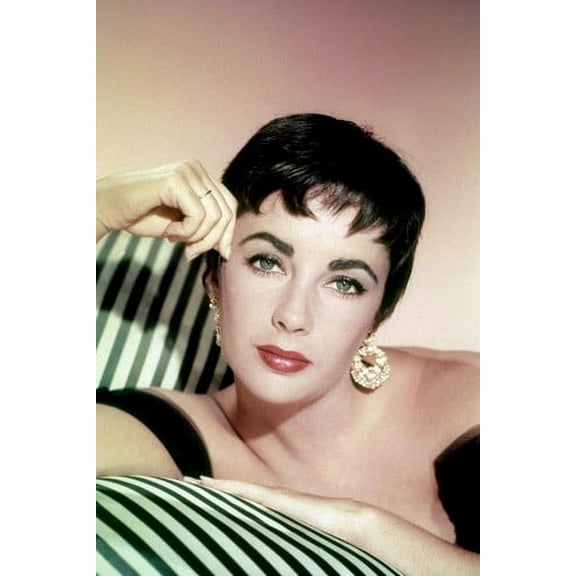 Elizabeth Taylor Short Cropped Hair 24x36 Poster