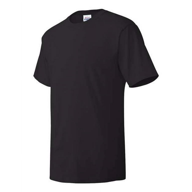 Hanes Men s Tagless Black Crew T Shirt Undershirts Super Value 10 Pack Walmart