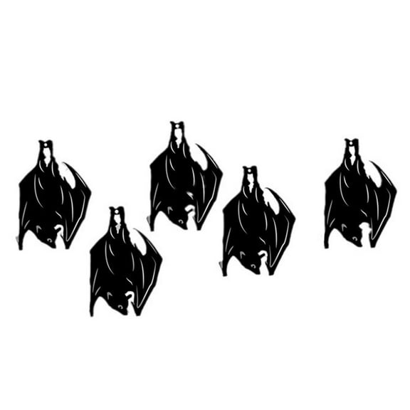 Nmdmisc Halloween Decoration 5PCS Upside Down Bats Hanging Halloween Ornament Plastic Bats Hanging Decorations for Tree Wall Indoor Outdoor Decorations Haunted House Party Supplies