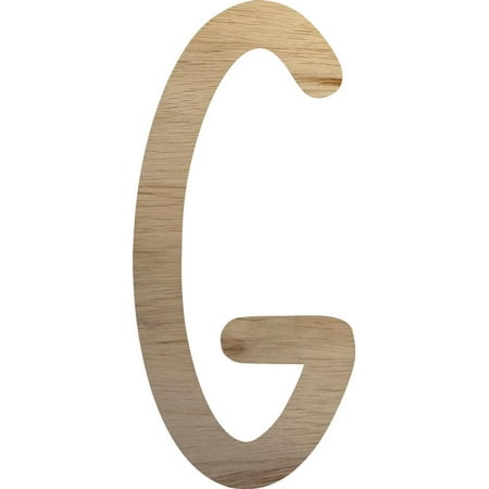Wooden Letter Craft G, Paintable Small 8'' Tall Wood Letter, Unfinished Décor