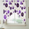 thumbnail image 2 of Purple Polka Dots Swag Valances for Windows 2 Pack, Kitchen Window Curtains 36 Inch Length, Modern Abstract Art Privacy Swag Curtains for Living Room/Bathroom with Rod Pocket 36"x36", 2 of 8